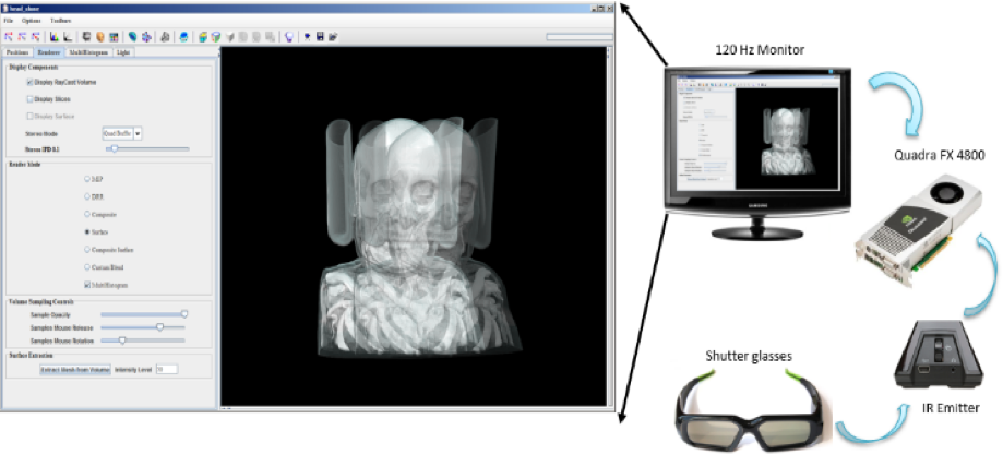 Figure 3. 3D stereoscopic rendering (Nvidia 3D Vision)